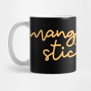 mango sticky rice - Thai mango yellow orange - with sketch Mug